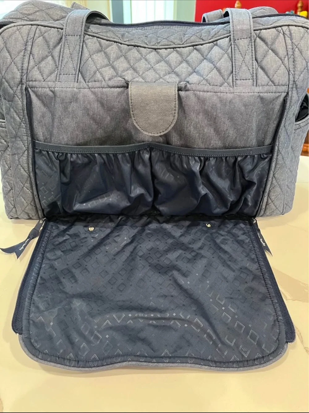 Vera Bradley Quilted Blue Baby Tote